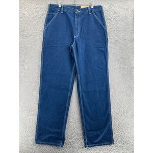 CARHARTT Jeans Men's 35x34 Blue Denim Original Dungaree Loose Fit Carpenter‎ NWT